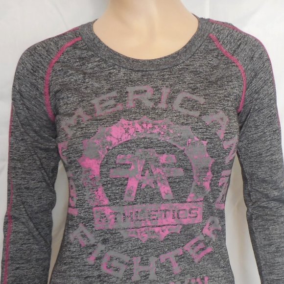 American Fighter T-Shirt Gray Graphic Size XS - Picture 2 of 9